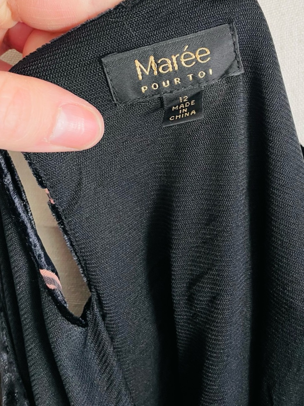 Maree Pour Toi Floral Velvet Trapeze Dress - Picture 6 of 7